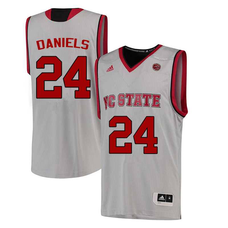 Men NC State Wolfpack #24 Devon Daniels College Basketball Jerseys-White